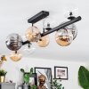 Chehalis lampa sufitowa, kula świetlna bursztynowy, przezroczysty, przydymiony, 10-punktowe