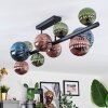 Chehalis lampa sufitowa, kula świetlna niebeieski, zielony, miedziany, 10-punktowe