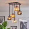 Ripoll lampa sufitowa, kula świetlna bursztynowy, przezroczysty, przydymiony, 5-punktowe