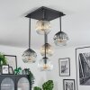 Ripoll lampa sufitowa, kula świetlna bursztynowy, przezroczysty, przydymiony, 5-punktowe