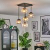 Ripoll lampa sufitowa, kula świetlna bursztynowy, przezroczysty, przydymiony, 5-punktowe