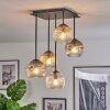 Ripoll Lampa sufitowa, Kula świetlna W kolorze bursztynu, Przezroczysty, Przydymiony, 5-punktowe