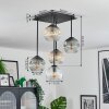 Ripoll Lampa sufitowa, Kula świetlna W kolorze bursztynu, Przezroczysty, Przydymiony, 5-punktowe