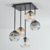 Ripoll Lampa sufitowa, Kula świetlna W kolorze bursztynu, Przezroczysty, Przydymiony, 5-punktowe