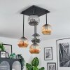Ripoll lampa sufitowa, kula świetlna bursztynowy, przydymiony, 5-punktowe