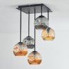 Ripoll lampa sufitowa, kula świetlna bursztynowy, przydymiony, 5-punktowe