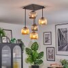 Ripoll lampa sufitowa, kula świetlna bursztynowy, przydymiony, 5-punktowe