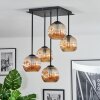 Ripoll lampa sufitowa, kula świetlna bursztynowy, 5-punktowe