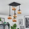 Ripoll lampa sufitowa, kula świetlna bursztynowy, 5-punktowe