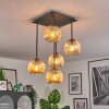 Ripoll lampa sufitowa, kula świetlna bursztynowy, 5-punktowe