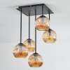 Ripoll lampa sufitowa, kula świetlna bursztynowy, 5-punktowe