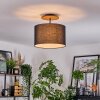 Bassagoda lampa sufitowa kolory naturalne, czarny, 1-punktowy