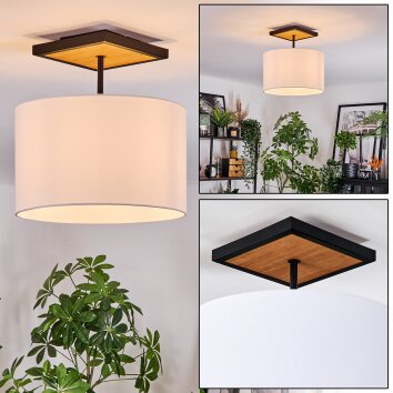 Bassagoda Lampa sufitowa Ecru, Czarny, 1-punktowy Bassagoda Lampa sufitowa Ecru, Czarny, 1-punktowy