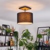 Bassagoda lampa sufitowa kolory naturalne, czarny, 1-punktowy