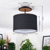 Bassagoda Lampa sufitowa Ecru, Czarny, 1-punktowy