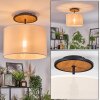 Bassagoda lampa sufitowa kolory naturalne, czarny, 1-punktowy