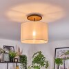 Bassagoda lampa sufitowa kolory naturalne, czarny, 1-punktowy