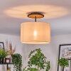 Bassagoda lampa sufitowa kolory naturalne, czarny, 1-punktowy