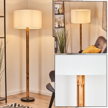 Flemming lampa stojąca kolory naturalne, czarny, 1-punktowy