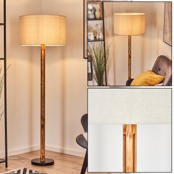 Flemming Lampa stojąca Ecru, Czarny, 1-punktowy