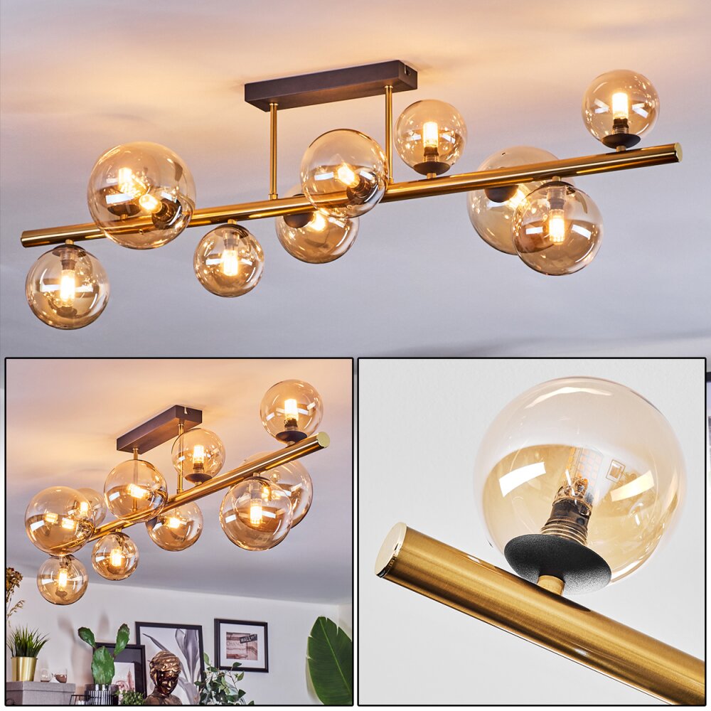 Chehalis Lampa sufitowa, Kula świetlna Złoty, Czarny, 10-punktowe main product photo