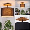 Bassagoda lampa sufitowa kolory naturalne, czarny, 1-punktowy