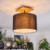 Bassagoda lampa sufitowa kolory naturalne, czarny, 1-punktowy