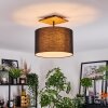 Bassagoda lampa sufitowa kolory naturalne, czarny, 1-punktowy