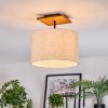 Bassagoda lampa sufitowa kolory naturalne, czarny, 1-punktowy