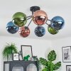 Gastor Lampa sufitowa, Kula świetlna 82 cm Niebeieski, Zielony, W kolorze miedzi, 7-punktowe