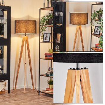Flemming Lampa stojąca Ecru, Czarny, 1-punktowy