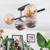 Chehalis lampa sufitowa, kula świetlna bursztynowy, przydymiony, 5-punktowe