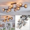 Koyoto lampa sufitowa, kula świetlna przezroczysty, przydymiony, 10-punktowe