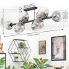 Koyoto lampa sufitowa, kula świetlna przezroczysty, przydymiony, 10-punktowe