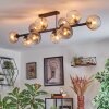 Koyoto lampa sufitowa, kula świetlna bursztynowy, przezroczysty, przydymiony, 10-punktowe