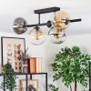 Gastor Lampa sufitowa, Kula świetlna W kolorze bursztynu, Przezroczysty, Przydymiony, 5-punktowe