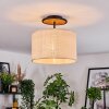 Sabadim lampa sufitowa kolory naturalne, czarny, 1-punktowy
