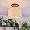 Sabadim lampa sufitowa kolory naturalne, czarny, 1-punktowy