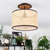 Ramila lampa sufitowa kolory naturalne, czarny, 1-punktowy