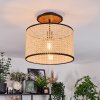 Ramila lampa sufitowa kolory naturalne, czarny, 1-punktowy