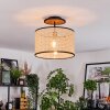 Ramila lampa sufitowa kolory naturalne, czarny, 1-punktowy