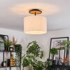 Bassagoda lampa sufitowa kolory naturalne, czarny, 1-punktowy