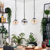 Gastor lampa wisząca, kula świetlna, lampa wisząca bursztynowy, przezroczysty, przydymiony, 3-punktowe