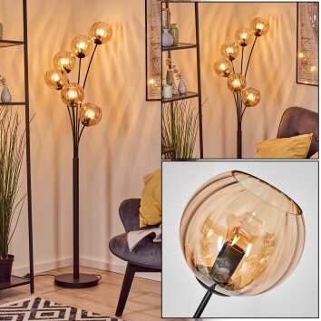 Koyoto lampa stojąca 40 cm bursztynowy, 6-punktowe