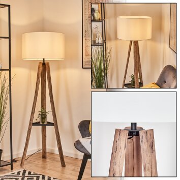 Flemming Lampa stojąca Ecru, Czarny, 1-punktowy Flemming Lampa stojąca Ecru, Czarny, 1-punktowy
