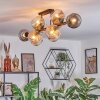 Ripoll lampa sufitowa, kula świetlna bursztynowy, przezroczysty, przydymiony, 10-punktowe