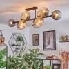 Ripoll lampa sufitowa, kula świetlna bursztynowy, przezroczysty, przydymiony, 10-punktowe
