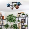 Gastor lampa sufitowa, kula świetlna niebeieski, chrom, zielony, miedziany, przydymiony, 5-punktowe