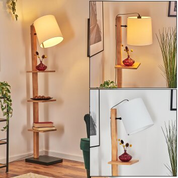 Venor lampa stojąca brązowy, kolory naturalne, czarny, 1-punktowy