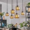 Koyoto Lampa wisząca, Kula świetlna, Lampa wisząca W kolorze bursztynu, 6-punktowe